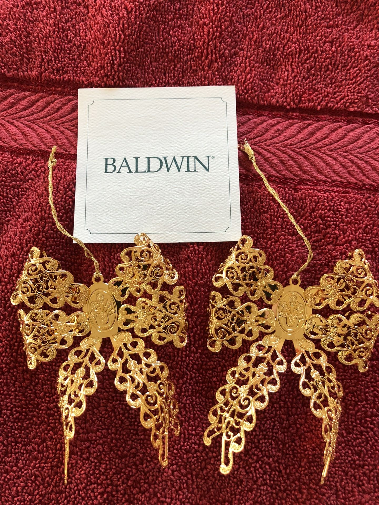 Baldwin Brass Victorian Ribbon Ornaments