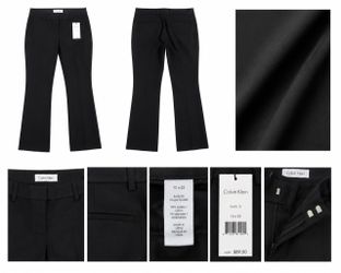 Calvin Klein Women’s Black Body Fit Dress Pants Size 10 x 33 NWT