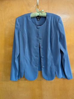 Vintage Leslie Fay Collarless Blazer Jacket