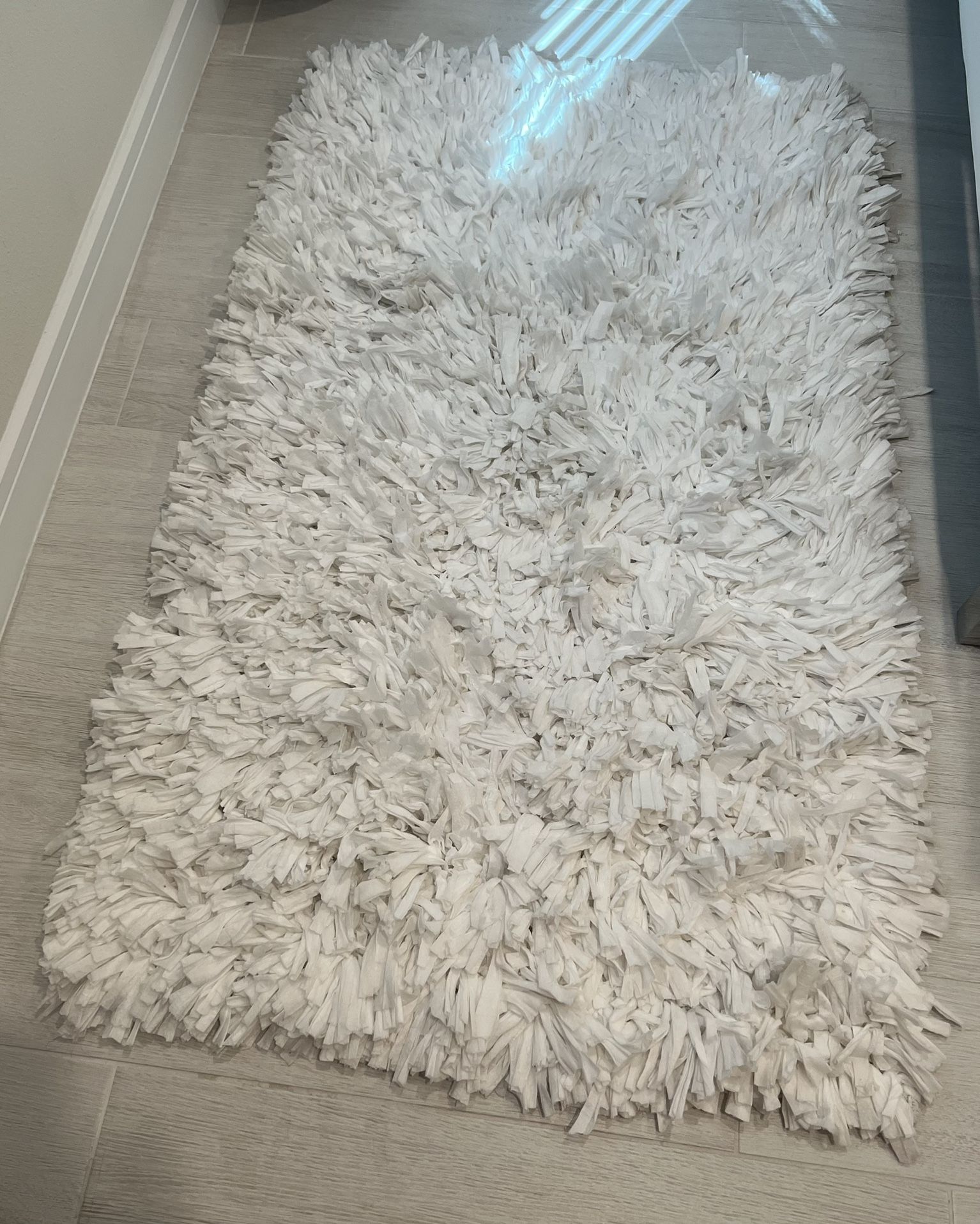 Area Rug 63”x48” White