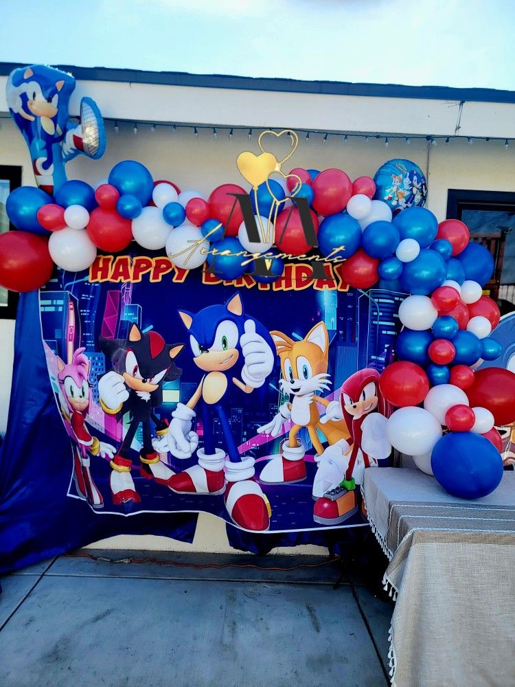 Sonic Birthday Balloons