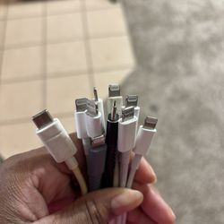 Bunch Of Lighting Cable iPhone Chargers