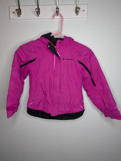Columbia pink hooded ski jacket with Omni-Heat lining Size XXS/4-5