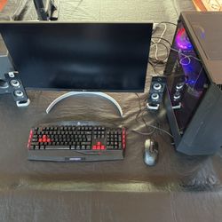CyberPower Gaming PC with LG Monitor & Speakers