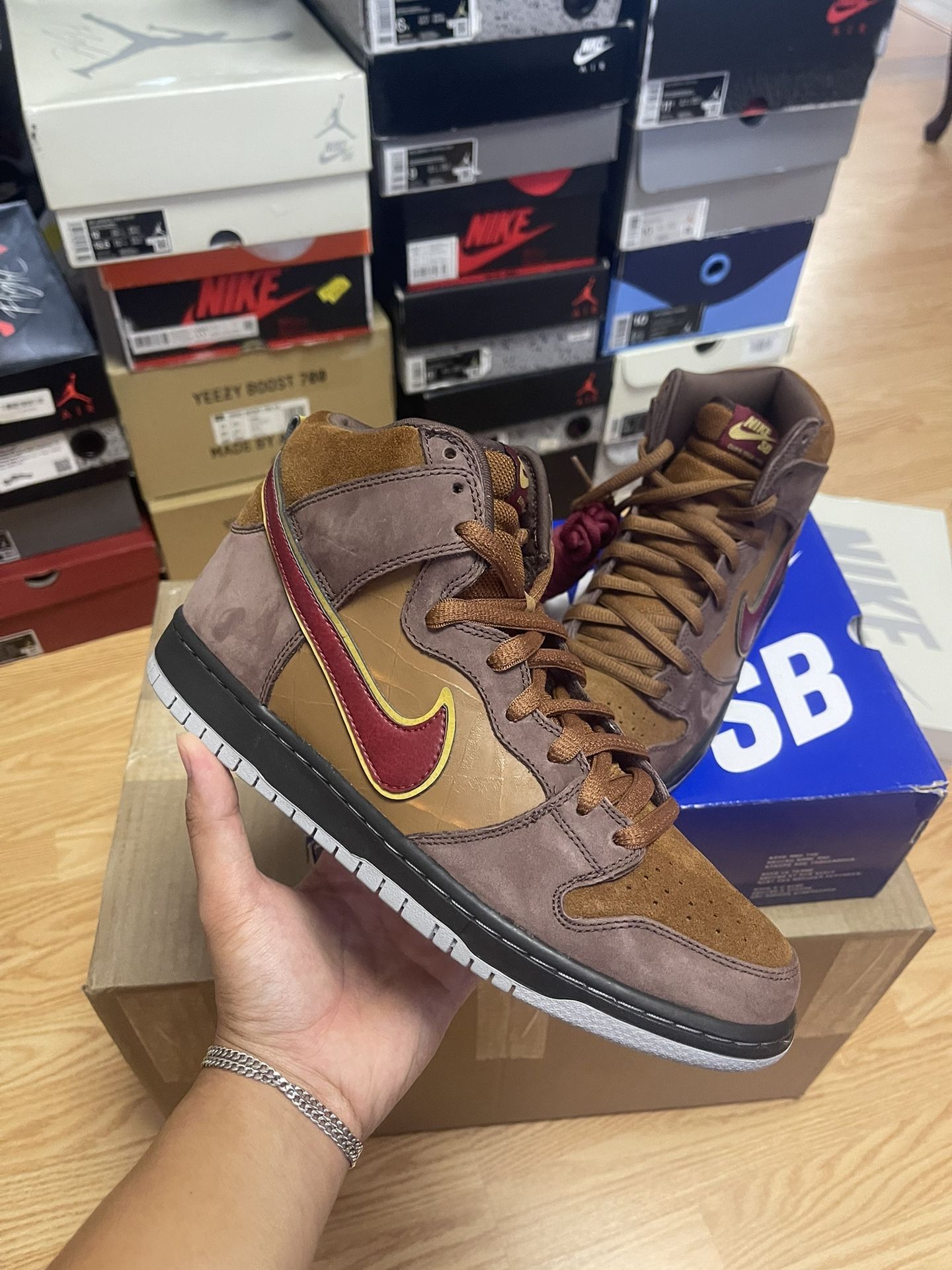 Size 9M - Nike Dunk Premium SB High Cigar City ( BRAND NEW OR TRY ON)