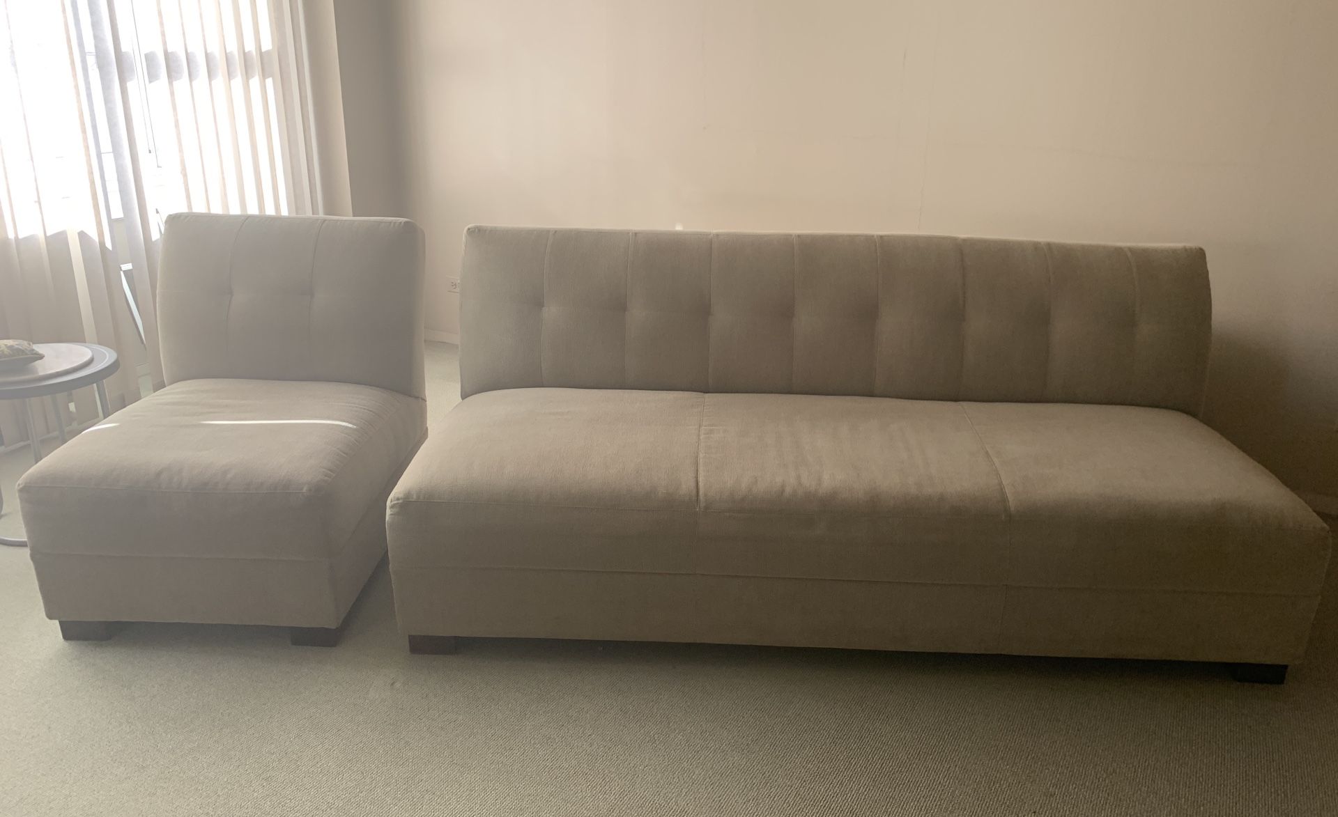 Crate & Barrel Mitchell Gold Sofa And Chair