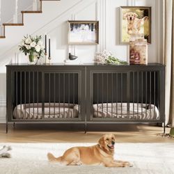Oversized combination dog crate & table
