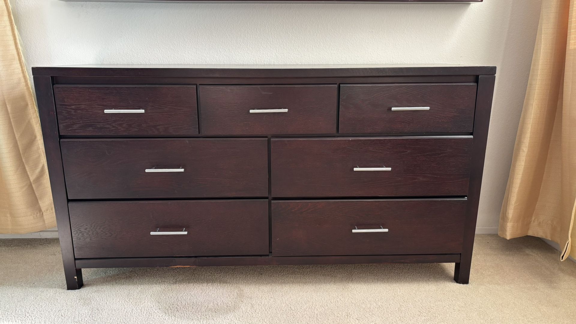 Wood Dresser (63” Wide x19” Deep x 33” Tall)