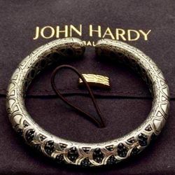 FREE SHIPPING! JOHN HARDY 925 Silver Black Sapphire Legends Naga Scale Bracelet 7.5-7.75” #454