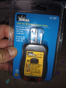 120 AC GFCI receptacle tester