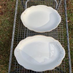 2 Antique W H Grindley & CO Porcelain Serving Platters $30 OBO (Will Sell Separately)