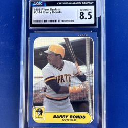 1986 Fleer Barry Bonds Rookie Baseball Card Graded CGC 8.5