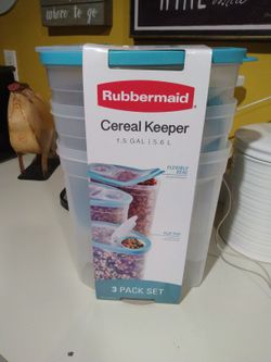 New Rubbermaid 3 Pack Cereal 🥣 Storage Keepers