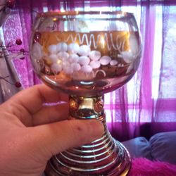 Vintage Roemer Gilded Wine Glass