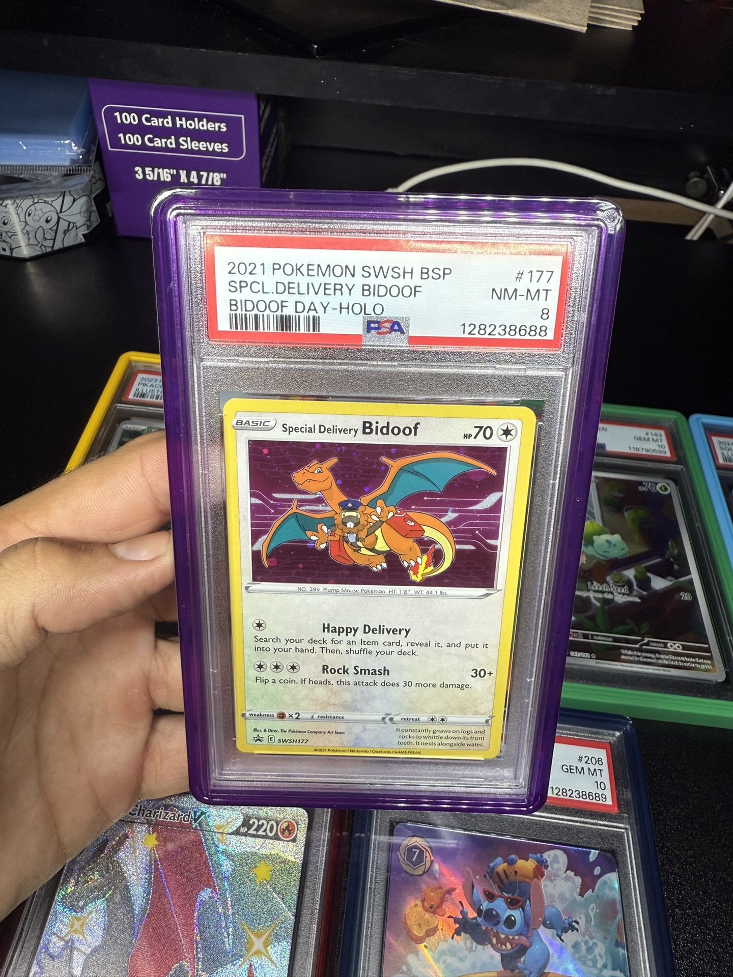 Pokémon TCG PSA 8 Special Delivery Bidoof 