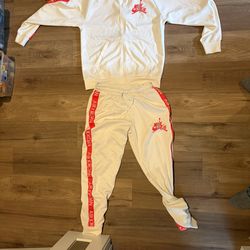 Nike Air Jordan Jump man Classics Track Jacket Full Zip And Sweats White