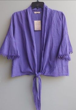 PURPLE BOHEMIAN TOPS ( FITS IN SMALL/MEDIUM )