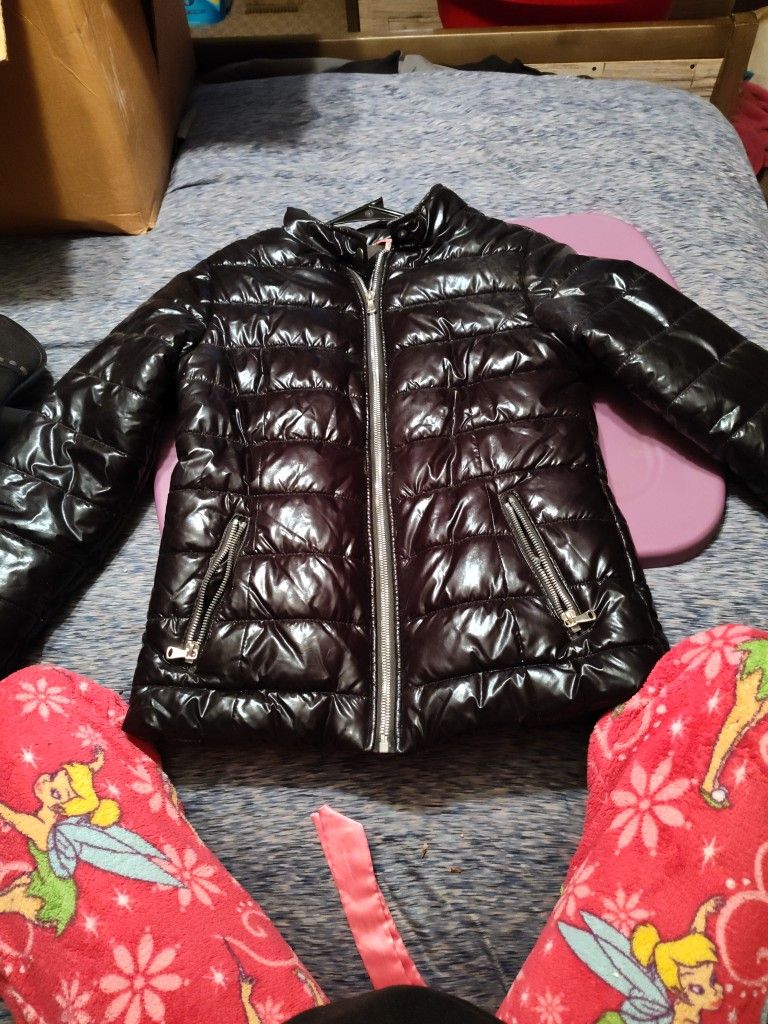 Pink Platinum Puffer Jacket