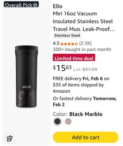  Ello Coffee Mug New $10