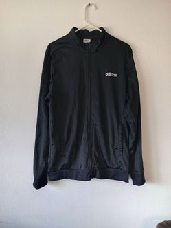 Adidas Essentials Mens Basics Track Suit Jacket L Black Full Zip DV2470
