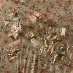 Hicarer 16 Piece Small Hoop Earrings With Charms, Cute Butterfly Moon Star Drop Dangle For Women