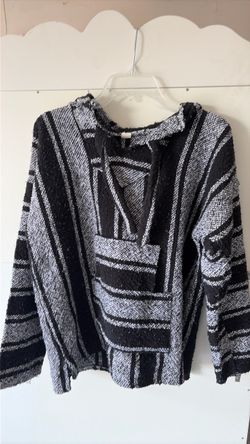 Black and White Baja Hoodie Pullover
