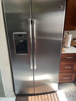 GE two door  stainless steel refrigerator