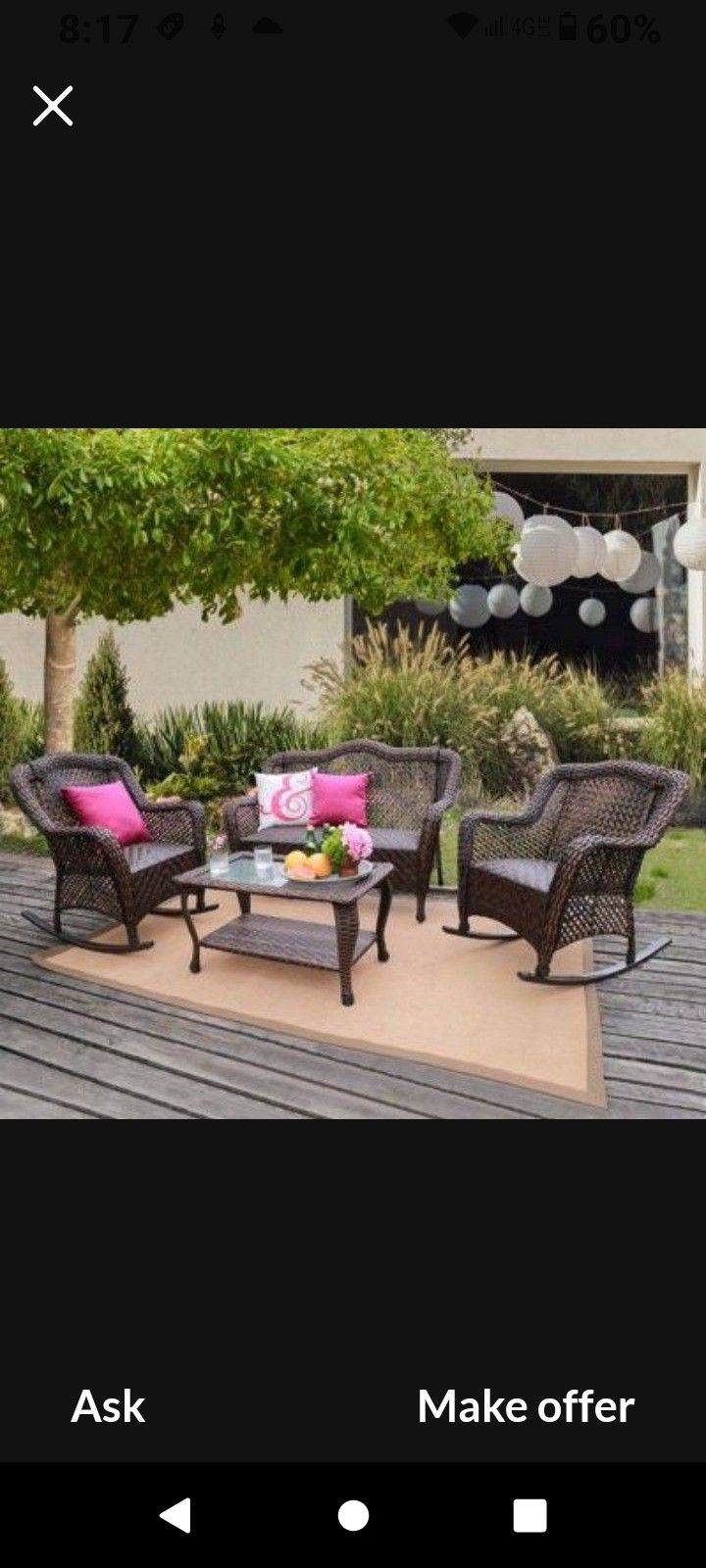 Patio Set With Built-in Cushions High Quality Patio Furniture 🆕🚎🛺🚛🆕