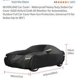 Sedan Car Cover Up To 185”  - Waterproof Heavy Duty 420D Oxford Cloth