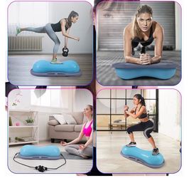 Nice C Balance Ball, Half Ball, Balance Ball, Exercise Workout Trainer, with Resistant Band, Strength Fitness Yoga with Bonus Foot Pump NICE