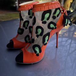 Sophia Webster Mesh Peep Toe Ankle Bootie’s Made In Brazil Size 37 MSRP $1060