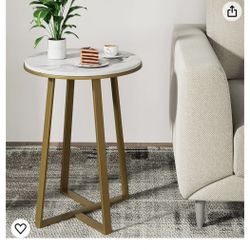 Gold Round Side Table