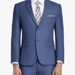 JPF Men's 2 Piece Slim Fit Suit Set - XS
