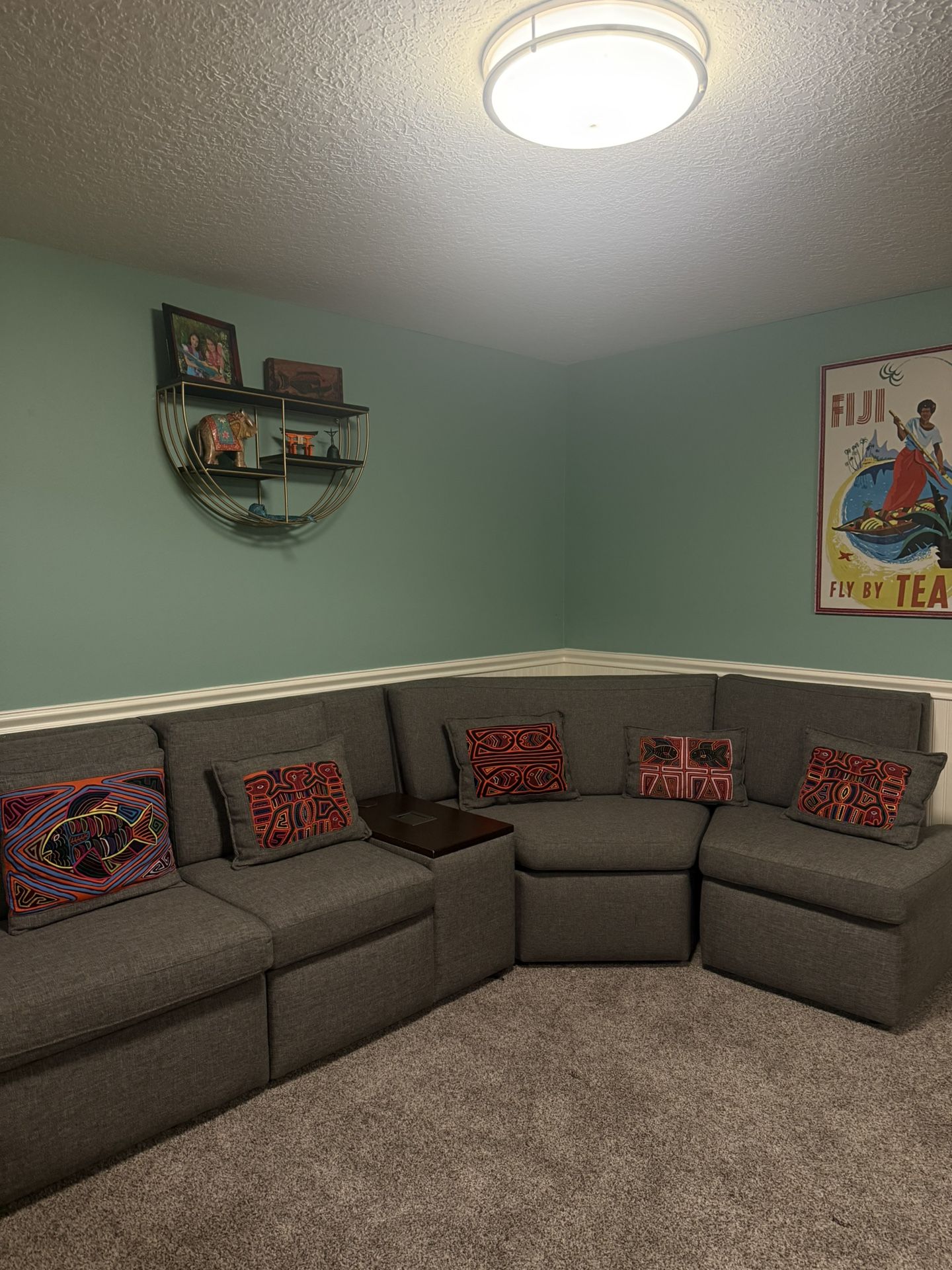 Modular Sectional Couch - Seats 7+ - Built-In Power Outlets!