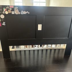 Queen IKEA headboard and rolling over bed table