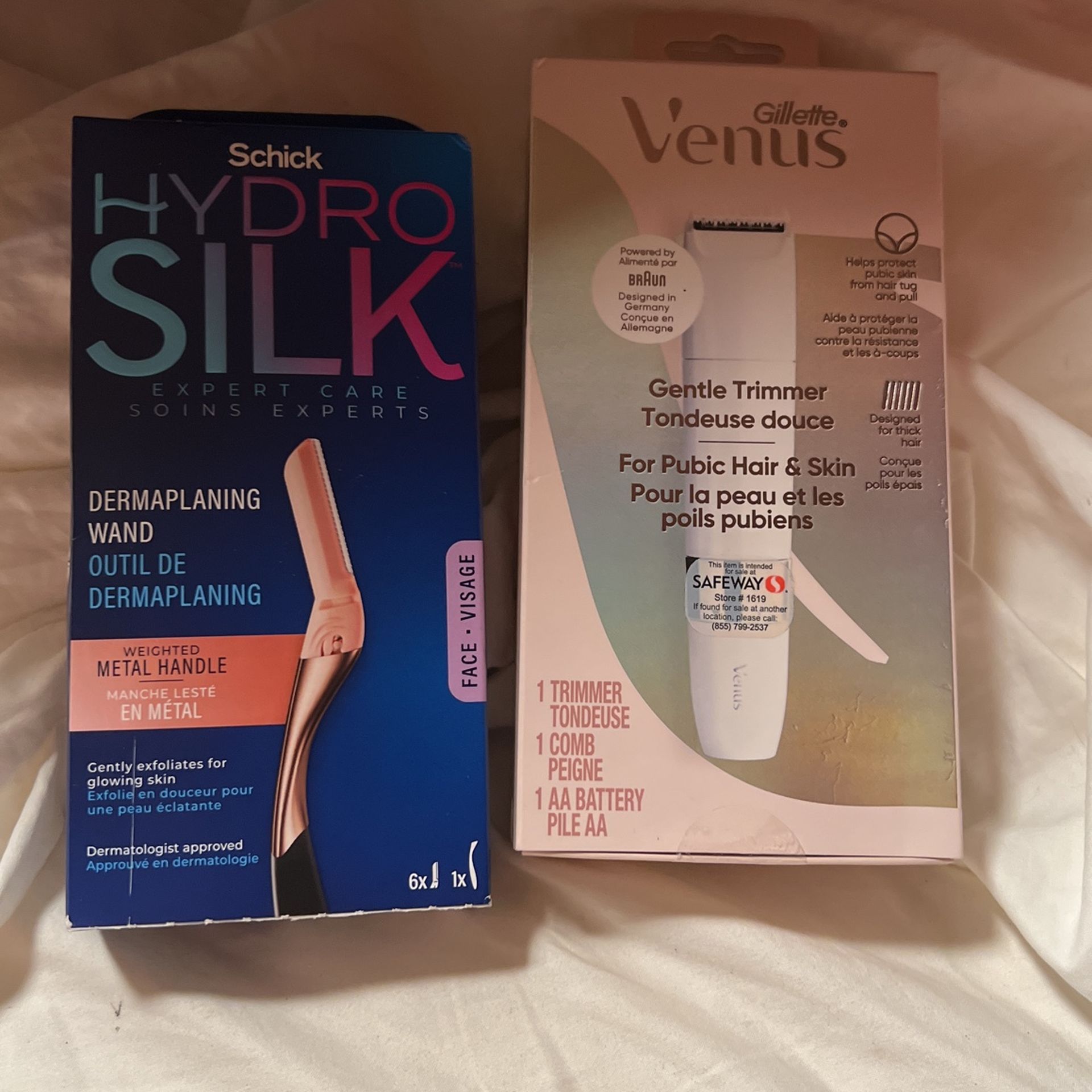 Hi Girl, Silk Expert Care Derma Planing Wand, Gillette Venus, Gentle Trimmer For Pubic Hair And Skin Brand New