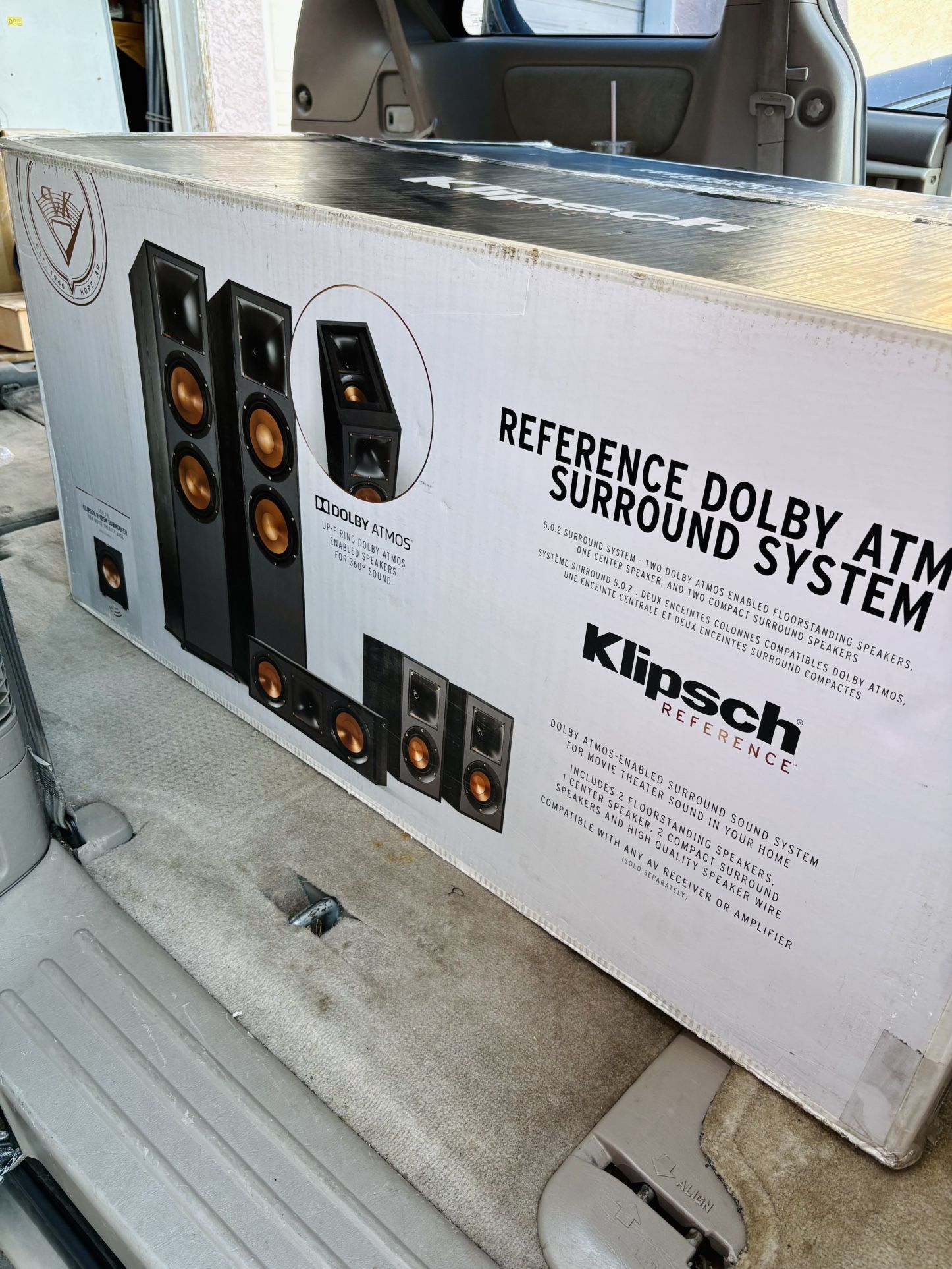 Klipsch Reference R-625FA Dolby Atmos 5.0.2 Home Theater System | Premium Towers w/ Built-In Atmos | Cinema-Grade Surround 