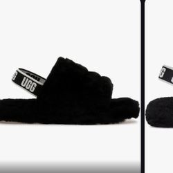 black ugg slides 