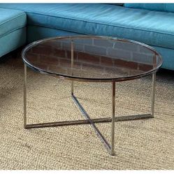 Glass And Chrome Coffee Table 