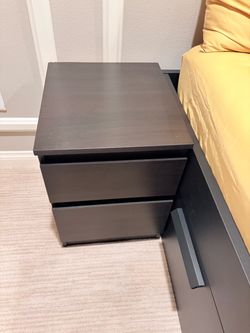 IKEA Malm 2-Drawer Nightstand Black-Brown (two available)
