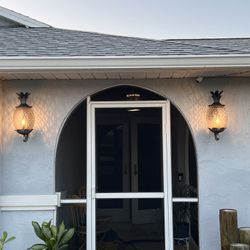 (3) Outdoor Pineapple Light Sconces 