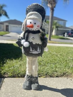 Plush Standing Snowman