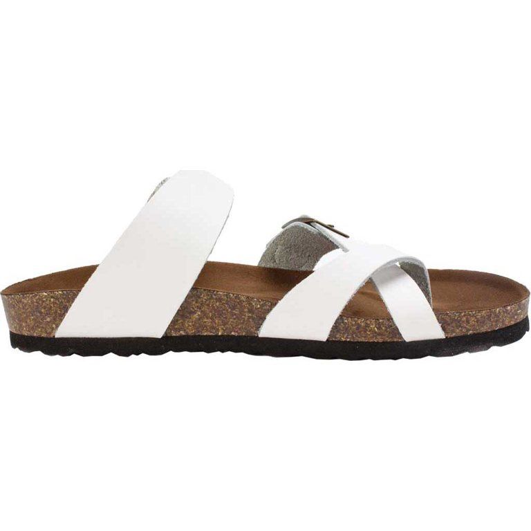 White Mountain Gracie White Cushioned Sandals