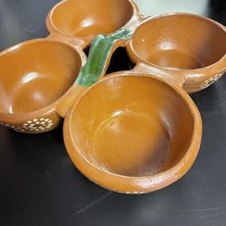 Mexican Clay Salsa Holder