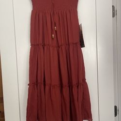 Red/Orange Ruffle hem Skirt