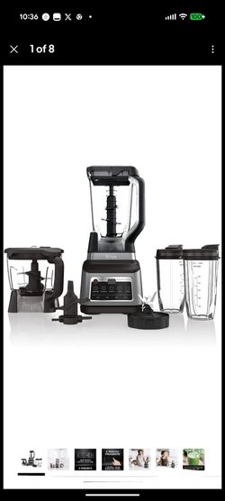 Ninja BN801 Professional Plus Kitchen System, 1400 WP, 5 Functions  Grey