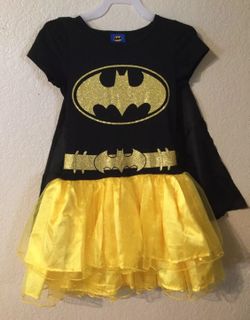 BATMAN SuperHero Batgirl halloween Costume Girls Tutu Dress size M(7/8)