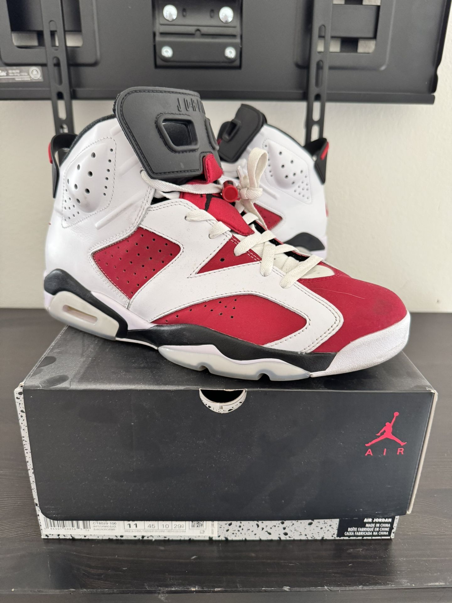 Jordan 6 Carmines Size 11 Used For Sale