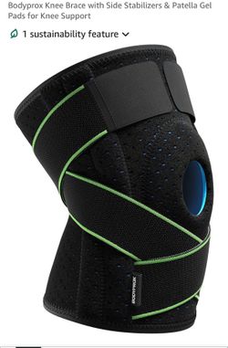 Bodyprox Knee Brace with Side Stabilizers & Patella Gel Pads for Knee Support XL size