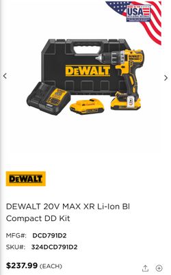 DEWALT BRUSHLESS COMPACT DRILL/DRIVER KIT